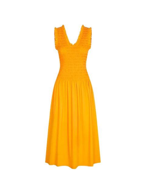 Simon Miller Zini V-neck sleeveless cotton midi dress - Yellow - zdjęcie produktu nr 1
