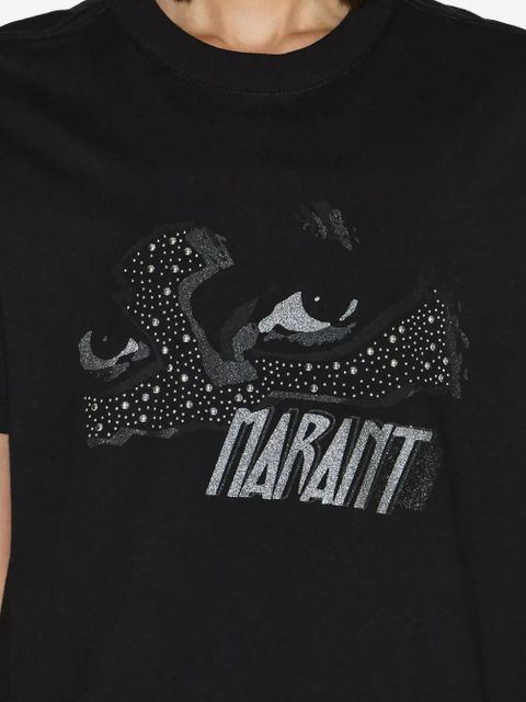 MARANT ÉTOILE Zoeline sequin stud T-shirt - Black