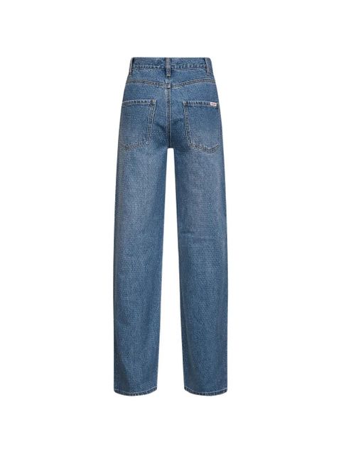 Self-Portrait rhinestone straight jeans - Blue - zdjęcie produktu nr 2