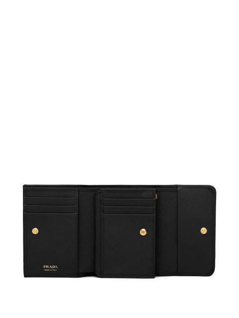 Prada logo plaque wallet - Black