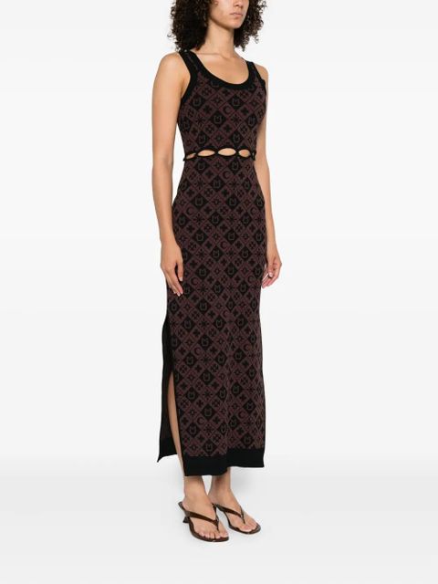 Nanushka cut-out patterned midi dress - Brown