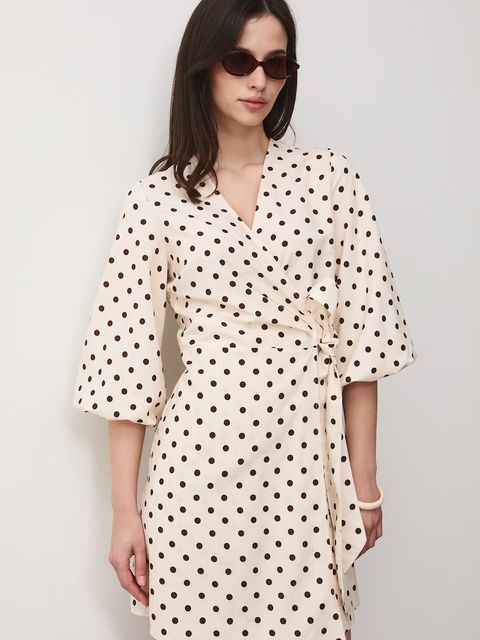 Medicine sukienka rozkloszowana z dodatkiem lnu - zdjęcie produktu nr 1