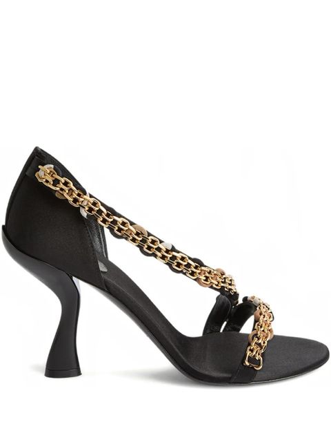 PUCCI chain heeled Emilio sandals - Black - zdjęcie produktu nr 1