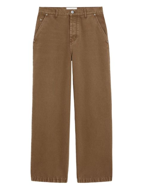 AMI Paris cotton large-fit jeans - Brown - zdjęcie produktu nr 1