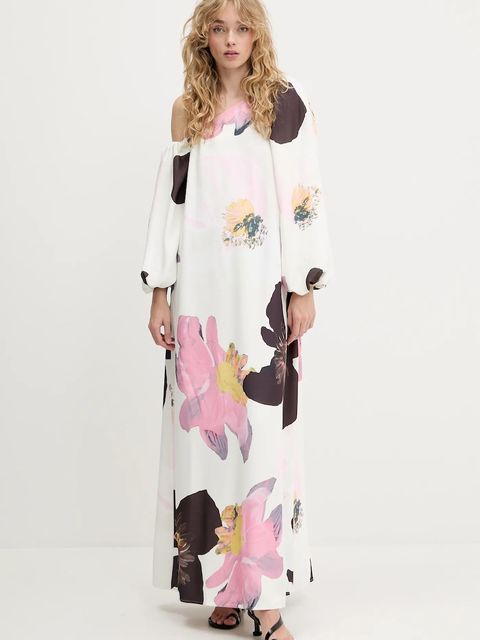 Stine Goya sukienka kolor beżowy maxi prosta SG-PF25-D137-2395 - zdjęcie produktu nr 1