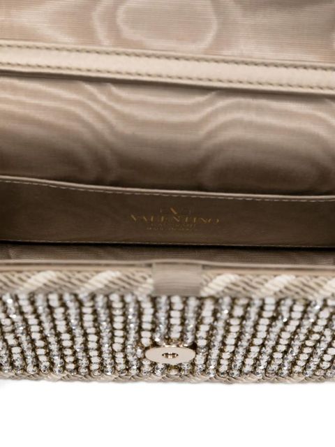 Valentino Garavani Locò crystal-embellished top-handle bag - Green