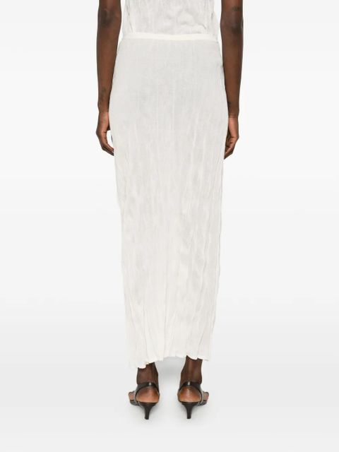 TOTEME crinkled midi skirt - Neutrals