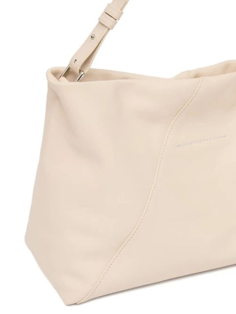MM6 Maison Margiela single-stitch logo clutch bag - Neutrals