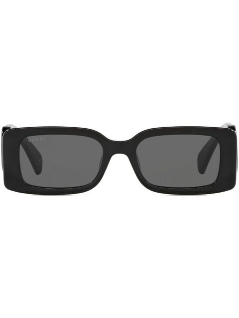 Gucci Eyewear Interlocking G rectangle-frame sunglasses - Black