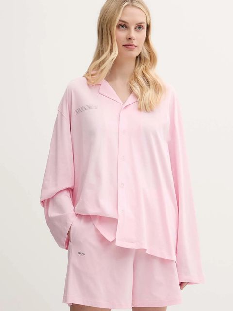 Pangaia piżama bawełniana damska kolor różowy bawełniana 10002463 - zdjęcie produktu nr 1