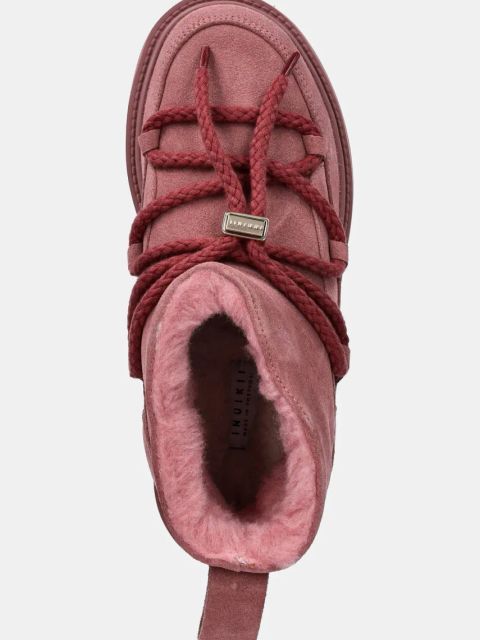 Inuikii śniegowce zamszowe Classic Low Platform kolor różowy 75204-004