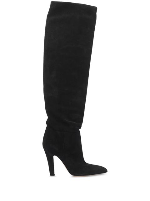 Paris Texas 100mm Elsa pointed-toe over-the-knee boots - Black - zdjęcie produktu nr 1