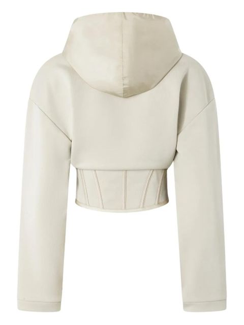 PINKO Bustier zip-up hoodie - White - zdjęcie produktu nr 2