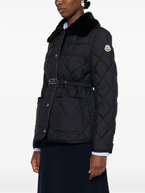 Moncler quilted belted jacket - Blue - zdjęcie produktu nr 2