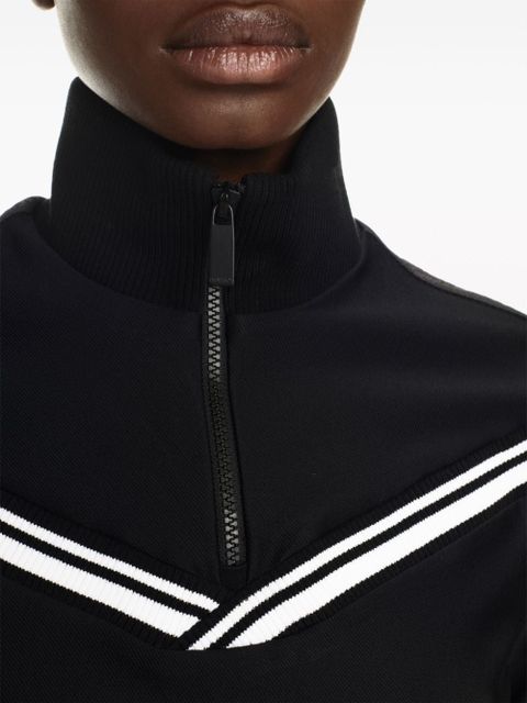 Off-White logo-band ribbed track jacket - Black