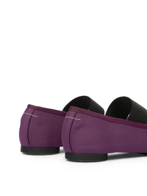 MM6 Maison Margiela Anatomic Numeric bow-detail ballet flats - Purple