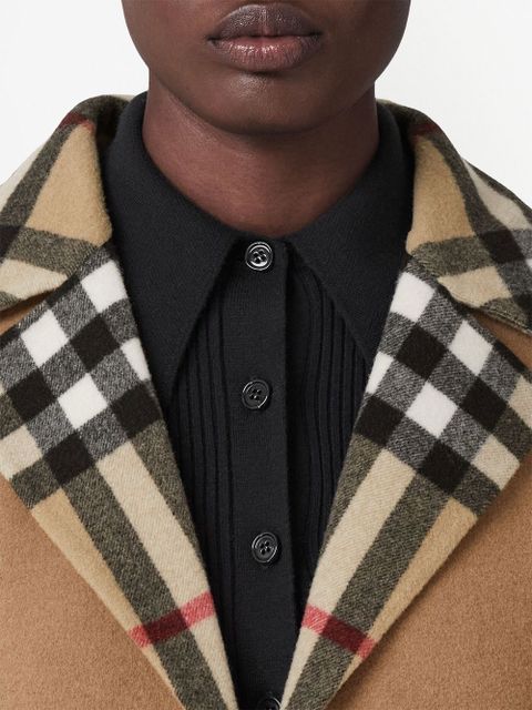 Burberry reversible check wool coat - Neutrals