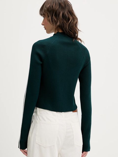 adidas Originals kardigan Slim Knit Tt damski kolor zielony JY2599