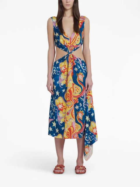 Marni star print midi dress - Blue - zdjęcie produktu nr 2