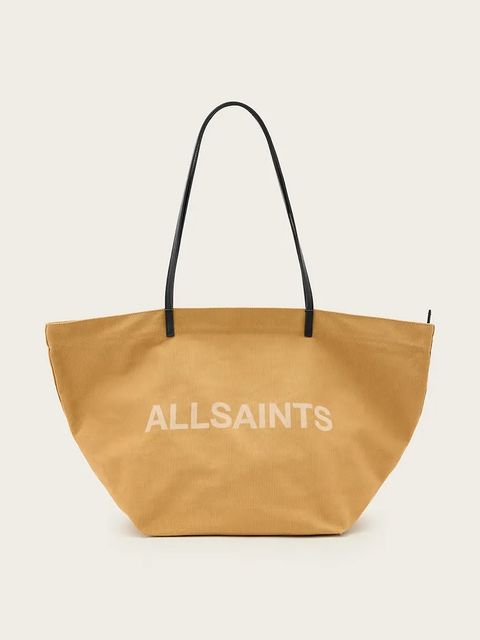 AllSaints torebka bawełniana SERAFINA kolor beżowy W323XC - zdjęcie produktu nr 1