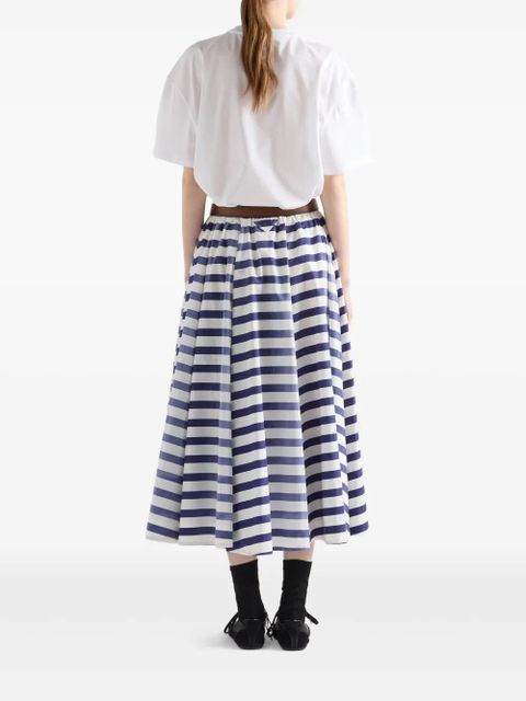 Prada striped full skirt - Blue