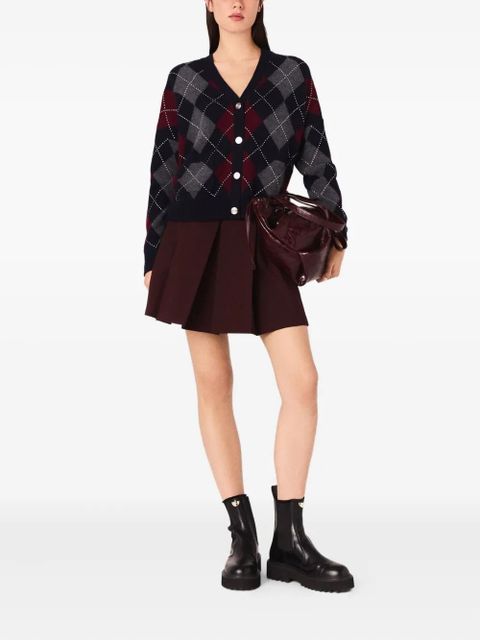 Maje argyle-pattern cardigan - Blue