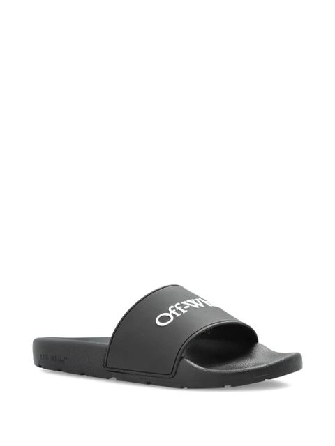 Off-White logo slides - Black