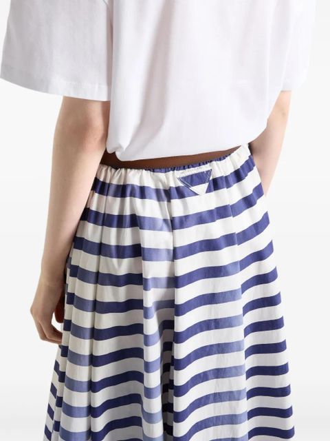 Prada striped full skirt - Blue