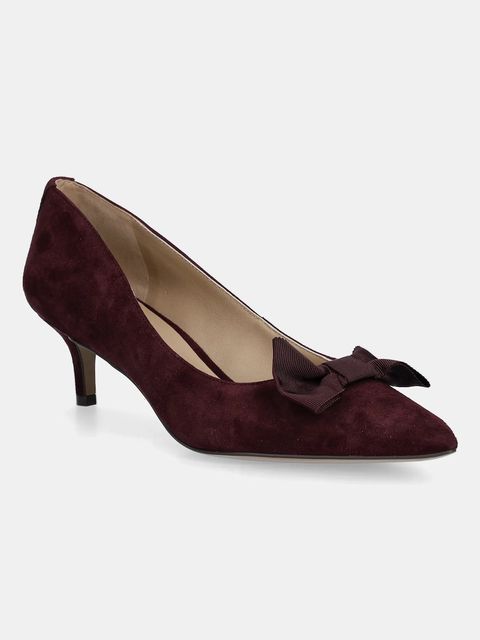 Lauren Ralph Lauren szpilki zamszowe Adrienne Bow kolor fioletowy 802980116003 - zdjęcie produktu nr 1