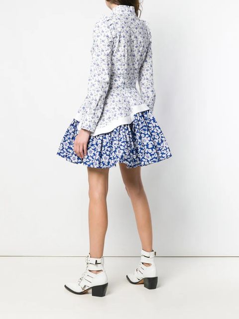 Alexander McQueen Victorian Floral dress - Blue