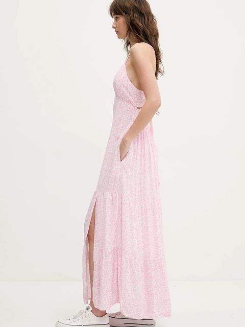 Hollister Co. sukienka kolor różowy maxi rozkloszowana KI359-5064 - zdjęcie produktu nr 2