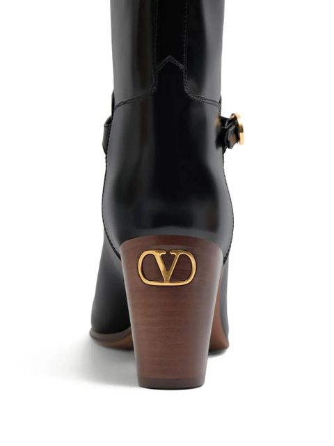 Valentino Garavani 75mm Pattie leather boots - Black