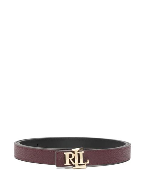 Lauren Ralph Lauren logo-plaque leather belt - Red - zdjęcie produktu nr 1