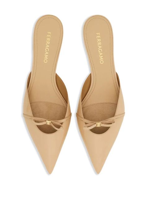 Ferragamo Mini Bow mules - Neutrals