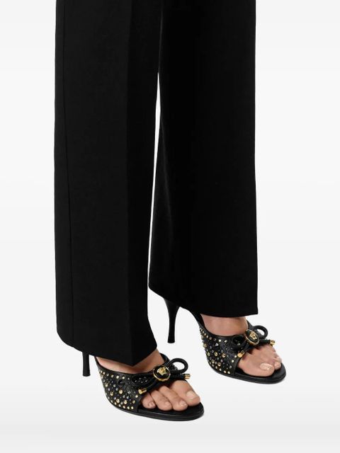 Versace 85mm La Medusa embellished leather mules - Black