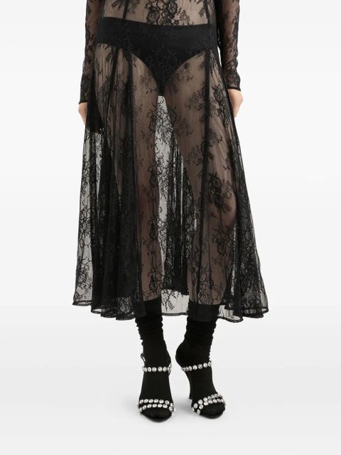 Dolce & Gabbana lace high-neck midi dress - Black