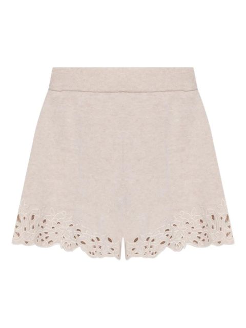 Cult Gaia Shani lace-trimmed shorts - Neutrals - zdjęcie produktu nr 1