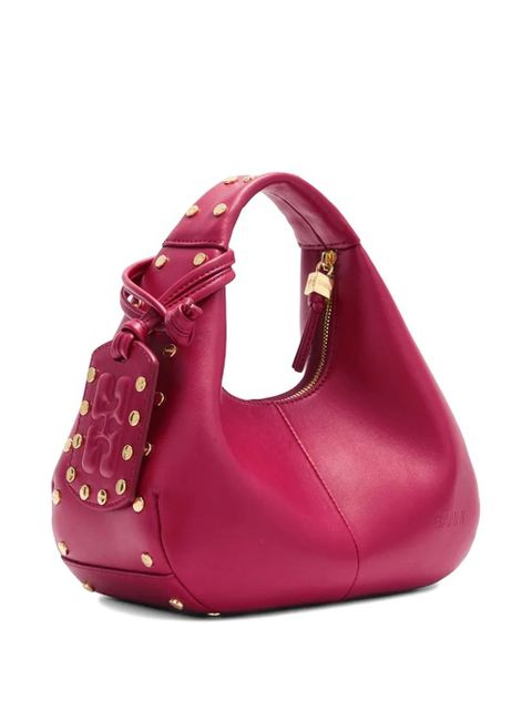 GANNI stud-embellished tote bag - Red - zdjęcie produktu nr 2