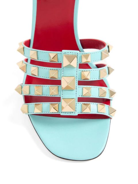 Valentino Garavani Rockstud kidskin sandals 100mm - Blue