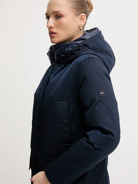 Tommy Hilfiger kurtka kolor granatowy zimowa WW0WW46533