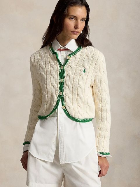 Polo Ralph Lauren kardigan damski bawełniany COTTON-SWEATER-CARDIGAN - zdjęcie produktu nr 1