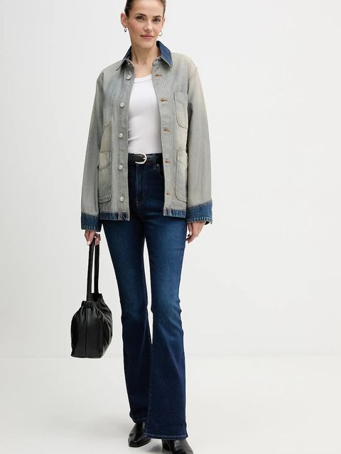 Calvin Klein Jeans kurtka jeansowa bawełniana kolor niebieski przejściowa LV047D753G - zdjęcie produktu nr 2