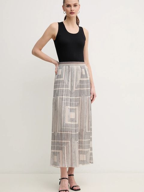 Marc Aurel spódnica kolor beżowy midi rozkloszowana 2200-1013-93383 - zdjęcie produktu nr 2