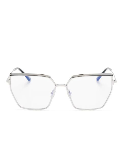 TOM FORD Eyewear geometric-frame glasses - Silver - zdjęcie produktu nr 1