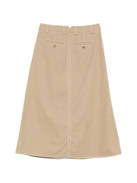 AMI Paris A-line stitch midi skirt - Neutrals - zdjęcie produktu nr 2