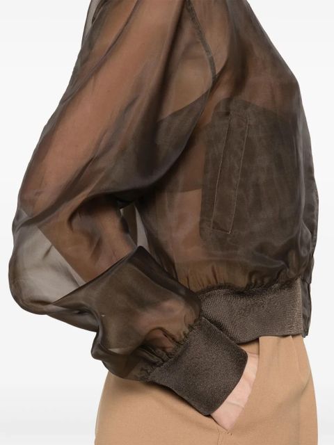 The Frankie Shop Micky bomber jacket - Brown