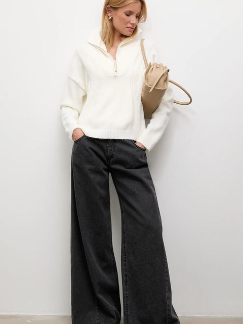 Answear.LAB sweter z kaszmirem kolor beżowy z golfem - zdjęcie produktu nr 2