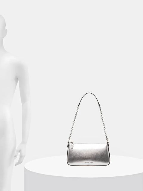 MICHAEL Michael Kors torebka skórzana kolor srebrny 32S4S8EW6M