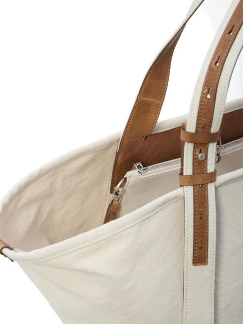 Golden Goose adjustable-handle print canvas tote bag - Neutrals