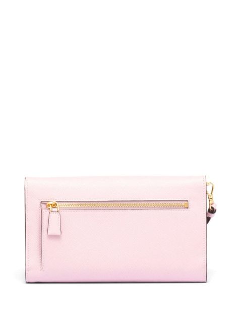 Prada Saffiano leather envelope clutch - Pink